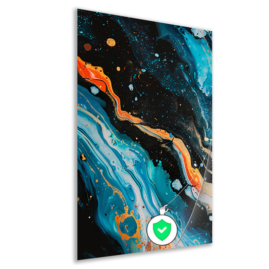 Abstract kleuren explosie poster