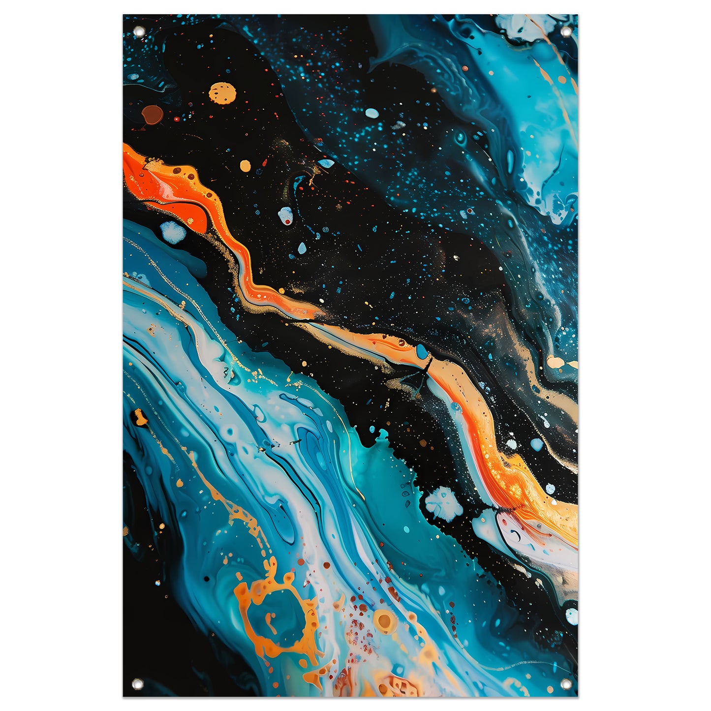 Abstract kleuren explosie tuinposter