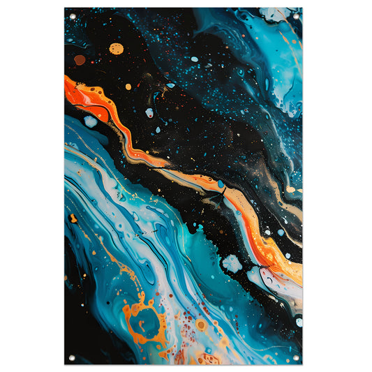 Abstract kleuren explosie tuinposter