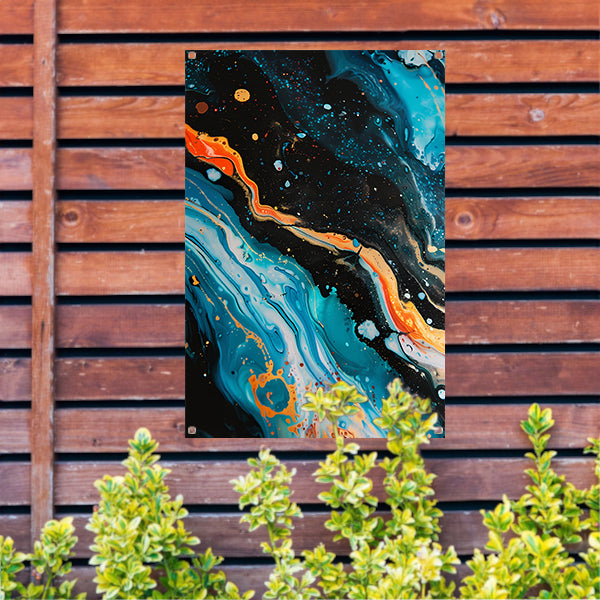 Abstract kleuren explosie tuinposter