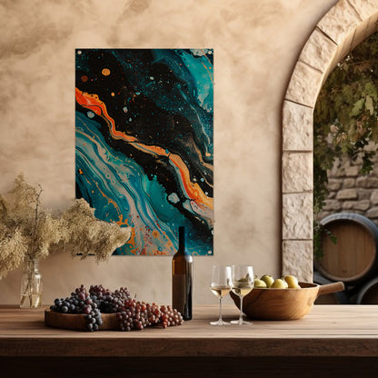 Abstract kleuren explosie tuinposter