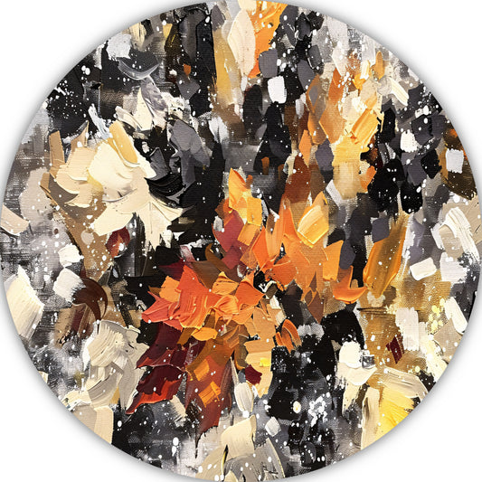 Eplosie van Kleur en Abstractie forex muurcirkel