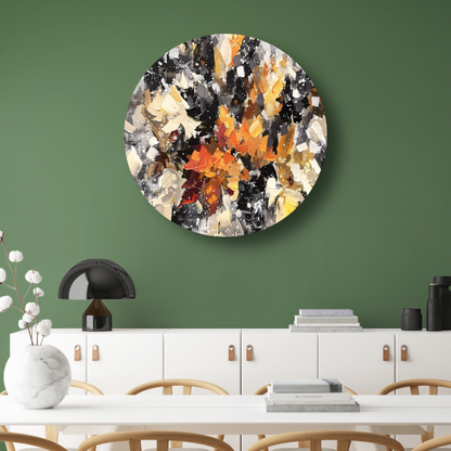 Eplosie van Kleur en Abstractie forex muurcirkel