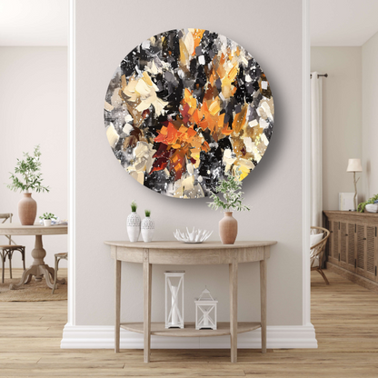 Eplosie van Kleur en Abstractie forex muurcirkel