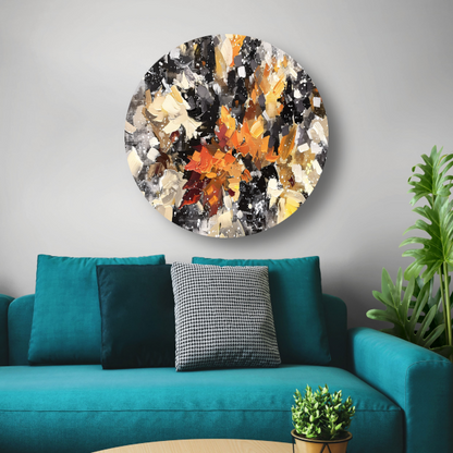 Eplosie van Kleur en Abstractie forex muurcirkel