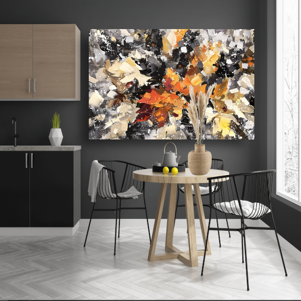 Eplosie van Kleur en Abstractie canvas