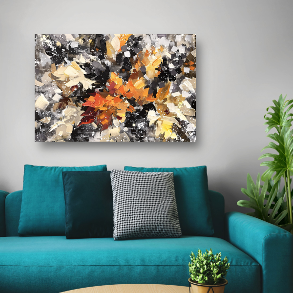 Eplosie van Kleur en Abstractie canvas