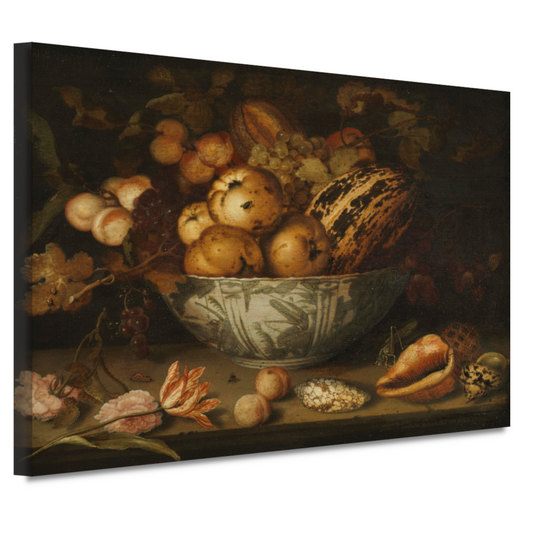 Stilleven van fruit - Balthasar van der Ast canvas