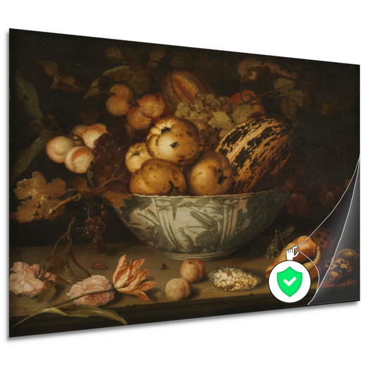 Stilleven van fruit - Balthasar van der Ast poster