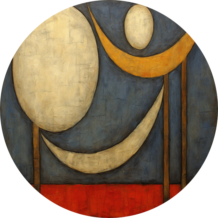 Abstracte Symfonie in Primaire Kleuren forex muurcirkel