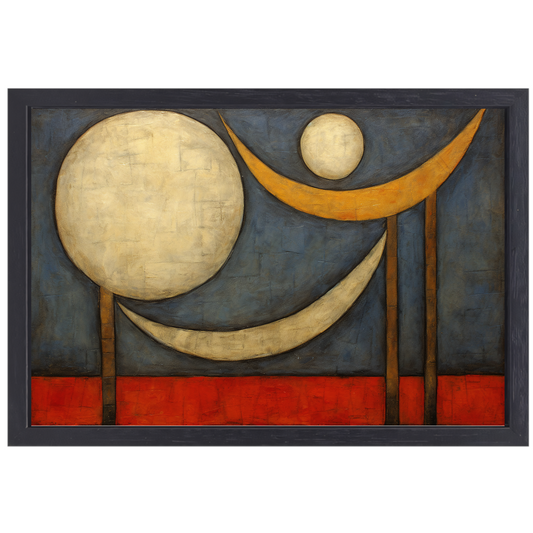 Abstracte Symfonie in Primaire Kleuren canvas met baklijst