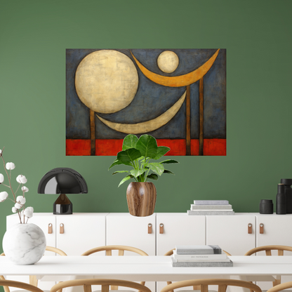 Abstracte Symfonie in Primaire Kleuren poster