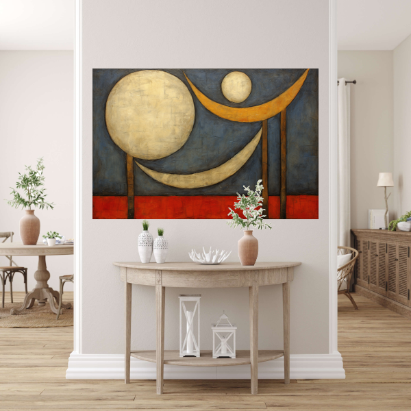 Abstracte Symfonie in Primaire Kleuren poster