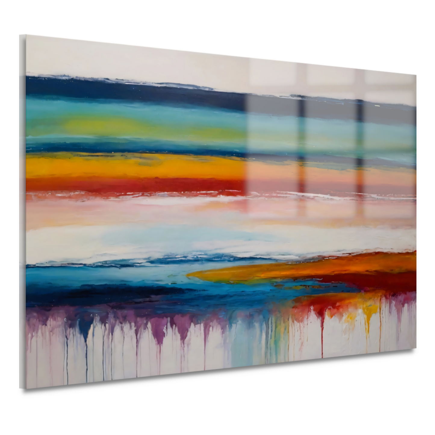 Abstracte Symfonie van Kleurrijke Horizonten acrylglas
