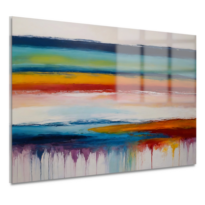 Abstracte Symfonie van Kleurrijke Horizonten acrylglas