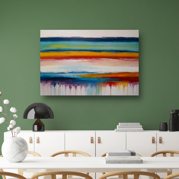 Abstracte Symfonie van Kleurrijke Horizonten acrylglas