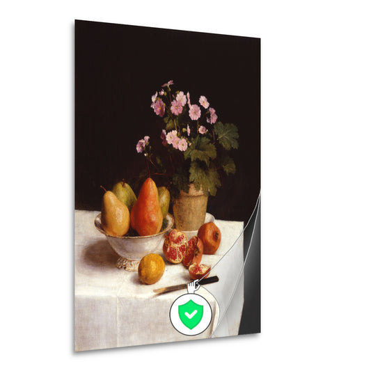 Stilleven (sleutelbloemen, peren en promenaten) - Henri Fantin-Latour poster