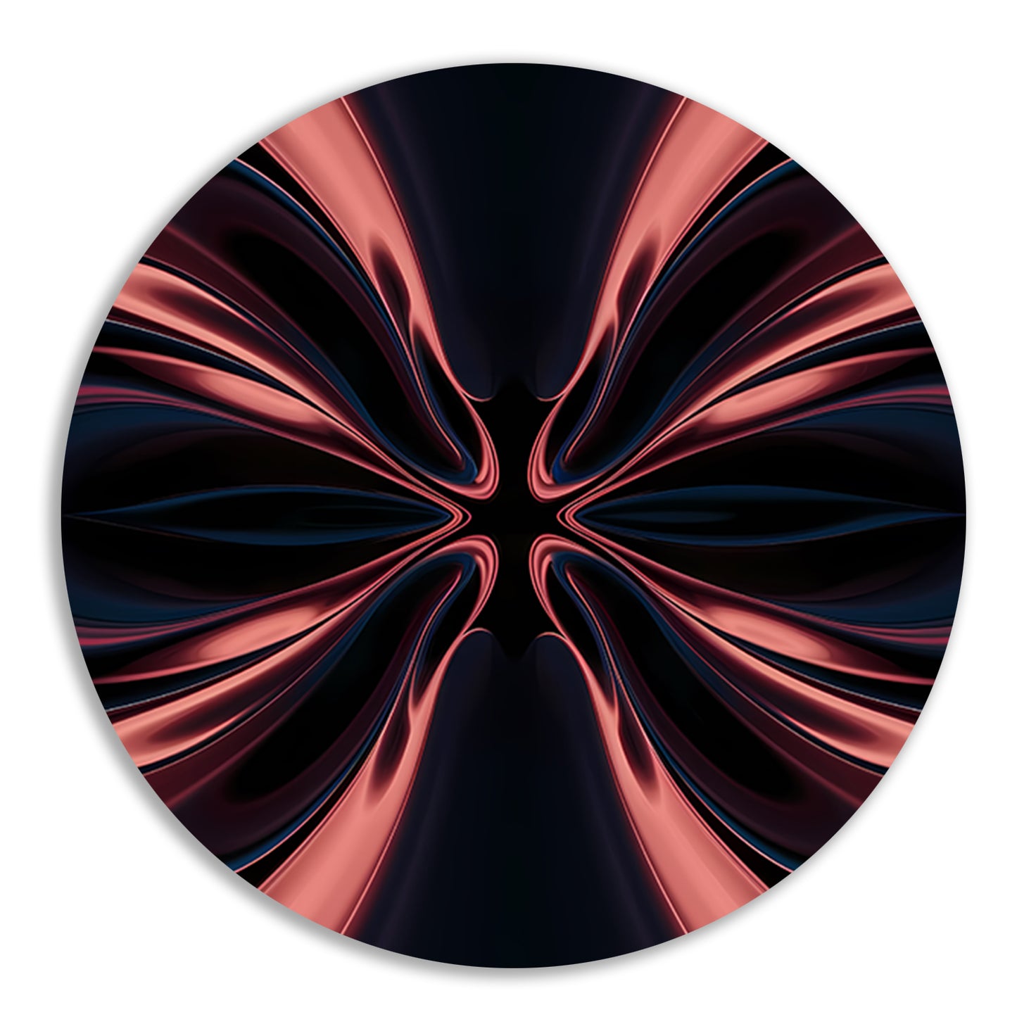Dynamische abstracte digitale kunst met patronen aluminium muurcirkel