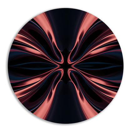 Dynamische abstracte digitale kunst met patronen aluminium muurcirkel