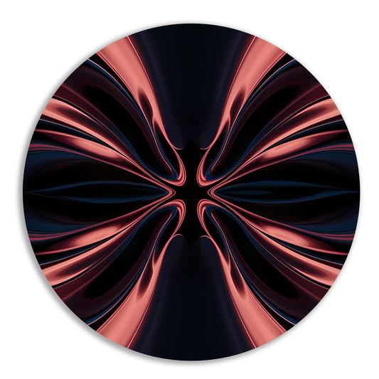Dynamische abstracte digitale kunst met patronen aluminium muurcirkel