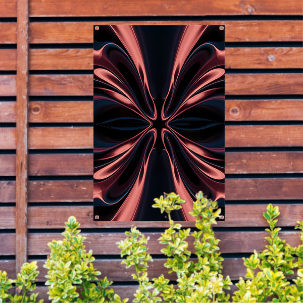 Dynamische abstracte digitale kunst met patronen tuinposter