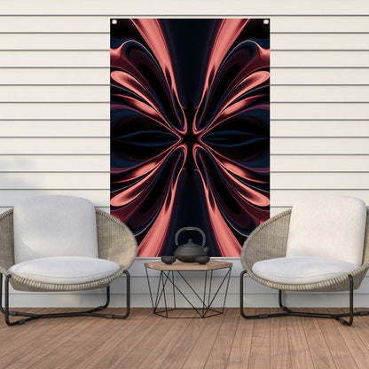 Dynamische abstracte digitale kunst met patronen tuinposter