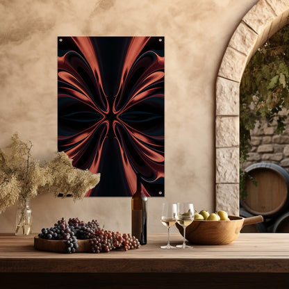 Dynamische abstracte digitale kunst met patronen tuinposter