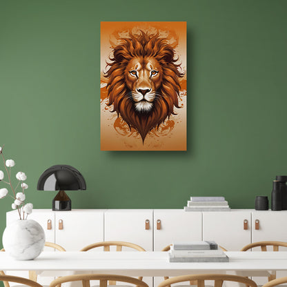 Koninklijke Leeuw in Oranje en Bruin acrylglas