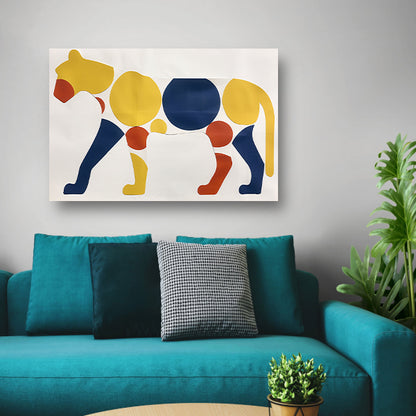 Kleurrijk abstract kunstwerk van een cheetah poster