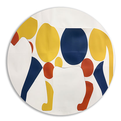 Kleurrijk abstract kunstwerk van een cheetah forex muurcirkel