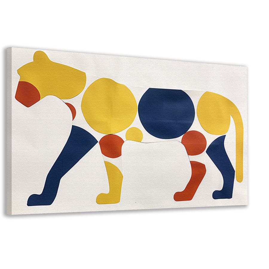 Kleurrijk abstract kunstwerk van een cheetah canvas
