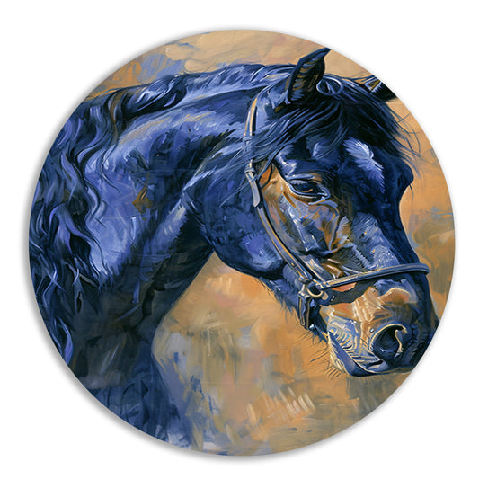 Realistisch schilderij van een prachtig paard forex muurcirkel