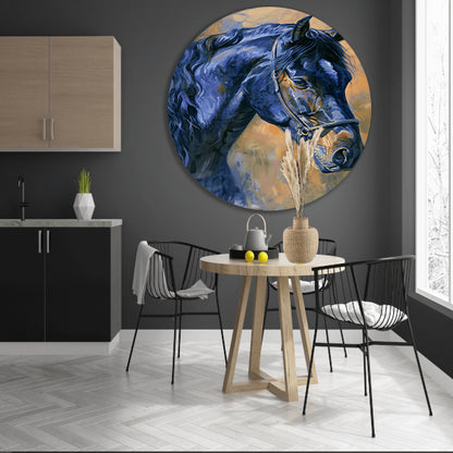 Realistisch schilderij van een prachtig paard forex muurcirkel