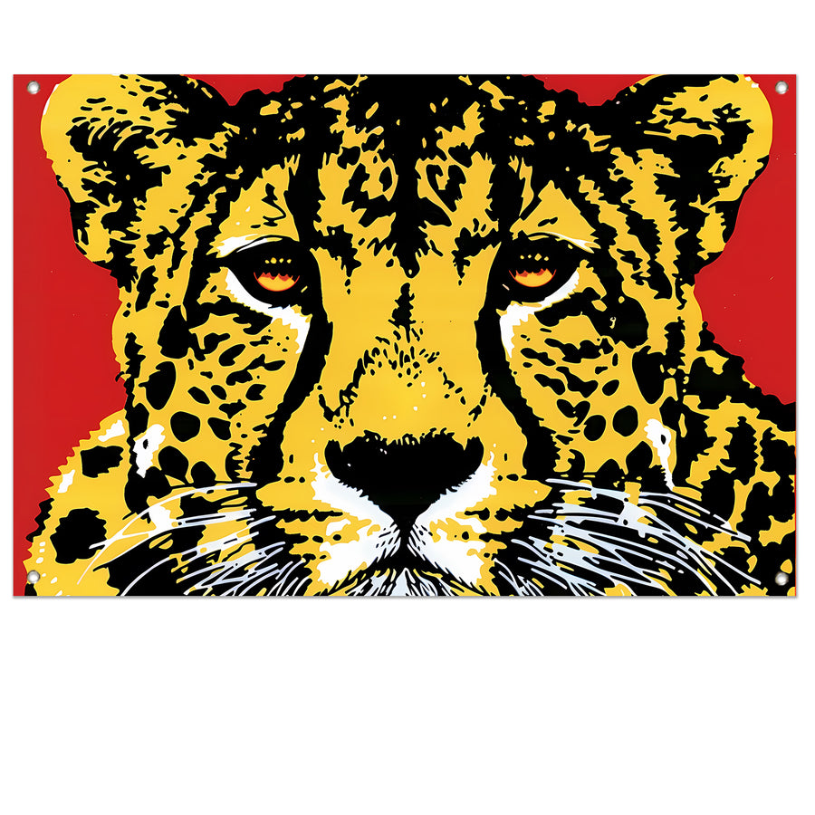 Prachtig popart schilderij van een cheeta tuinposter