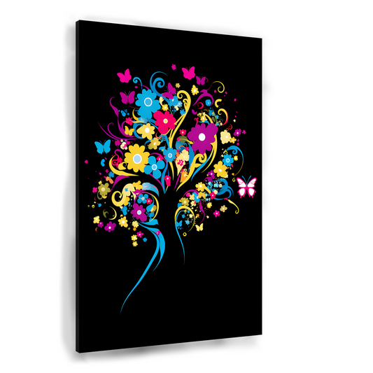 Dans van Vlinders en Bloemen canvas