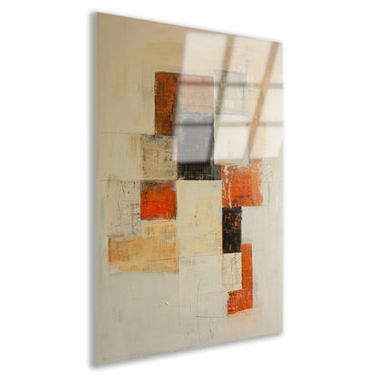 Abstract geometrisch schilderij met dynamische lijnen acrylglas