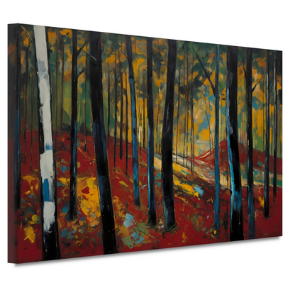 Herfstpracht in Abstracte Bosimpressie canvas