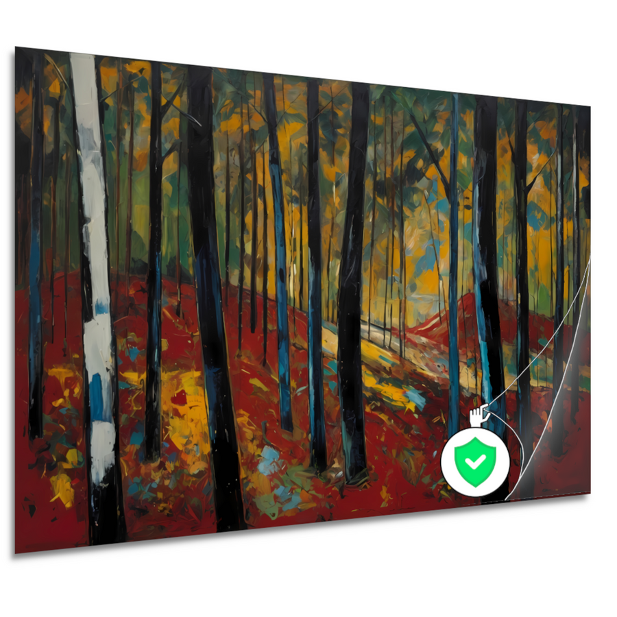 Herfstpracht in Abstracte Bosimpressie poster