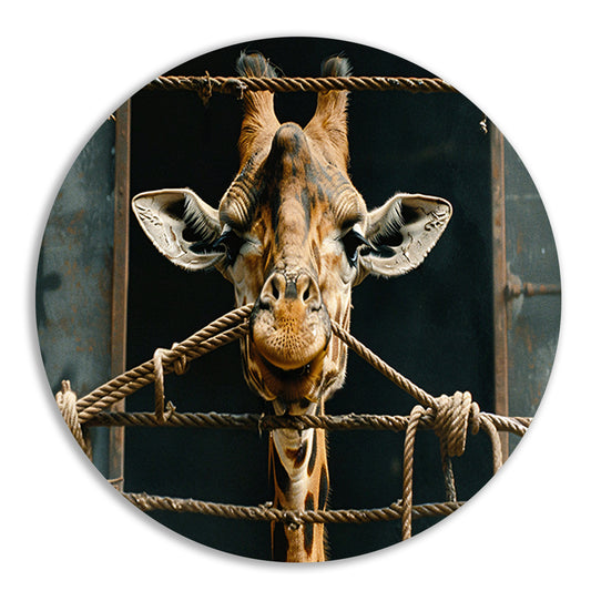 Nieuwsgierige Giraffe forex muurcirkel