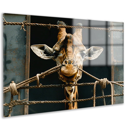 Nieuwsgierige Giraffe acrylglas