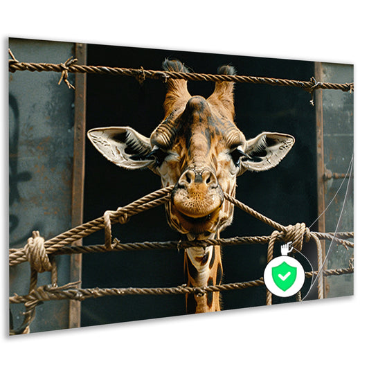 Nieuwsgierige Giraffe poster