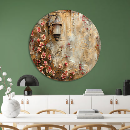 Stilleven met Bloemen en Lamp forex muurcirkel