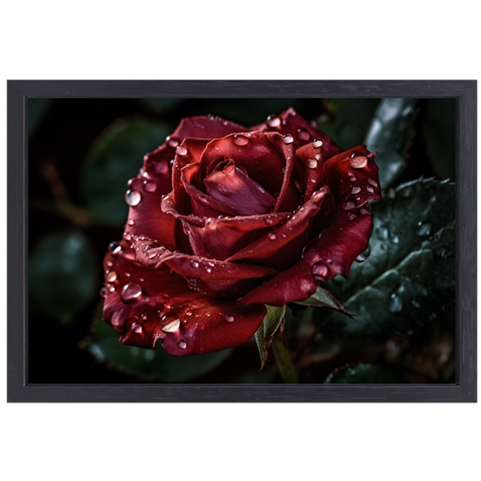 Rozen in ochtendgloren canvas met baklijst