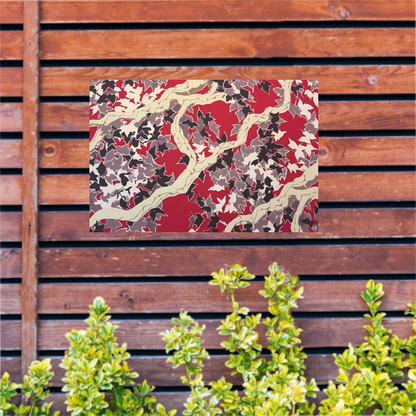 Rode Herfst in Abstracte Vorm tuinposter