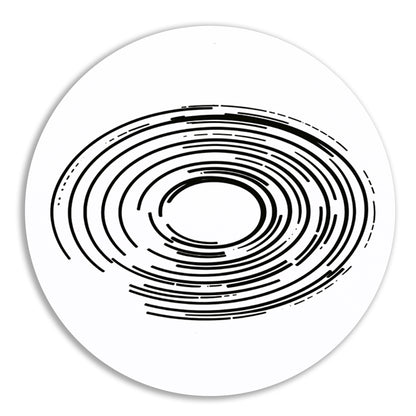 Abstracte zwart-witte cirkels in contrast forex muurcirkel