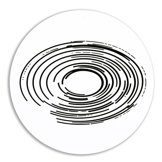 Abstracte zwart-witte cirkels in contrast forex muurcirkel