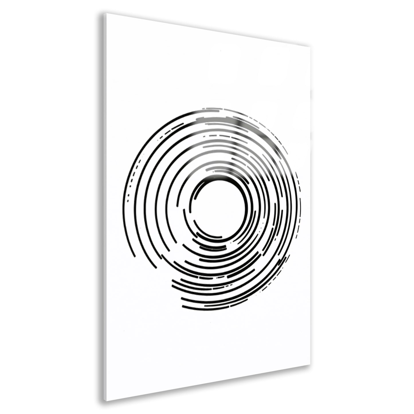 Abstracte zwart-witte cirkels in contrast acrylglas