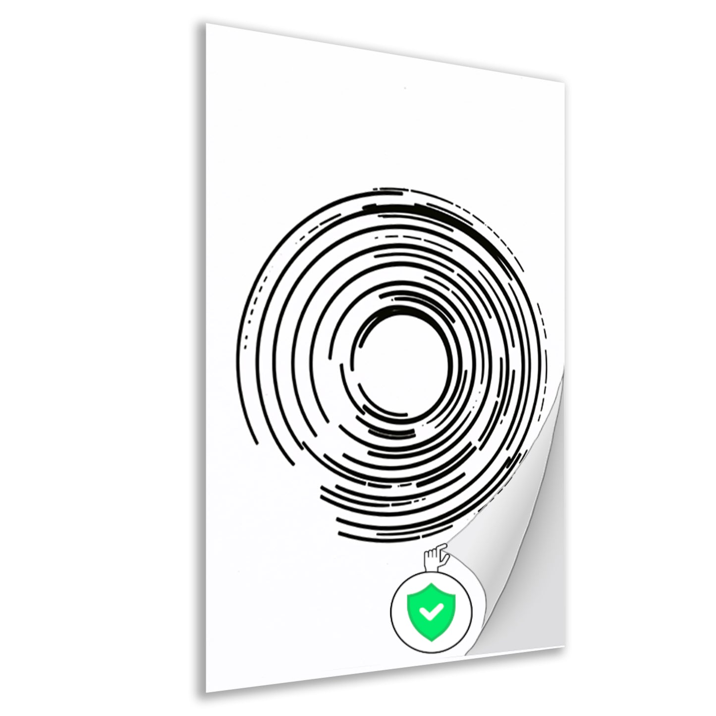 Abstracte zwart-witte cirkels in contrast poster