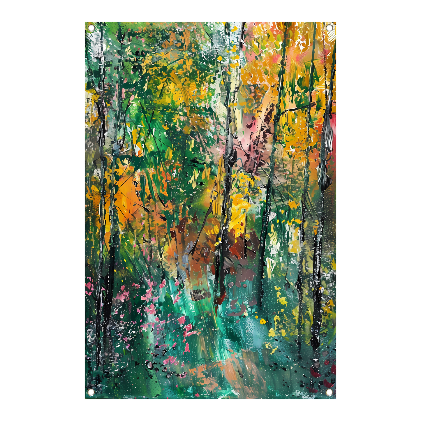 Abstracte Herfst in Kleurrijk Boslandschap tuinposter