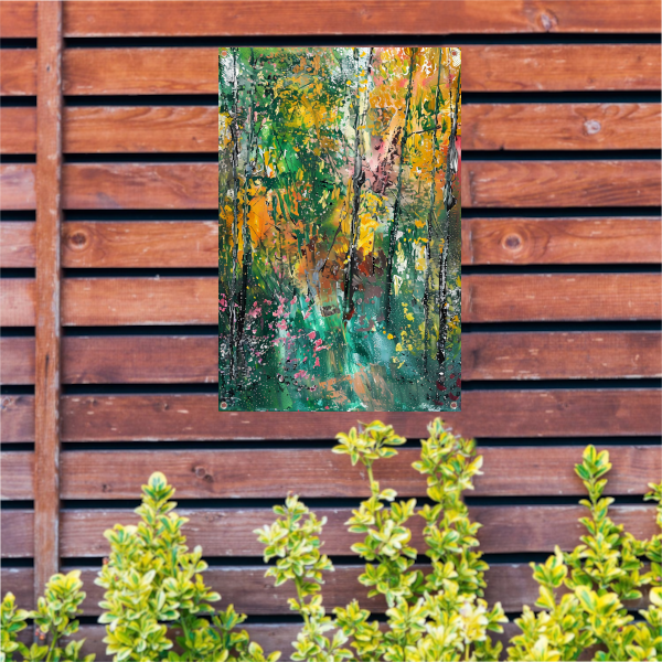 Abstracte Herfst in Kleurrijk Boslandschap tuinposter